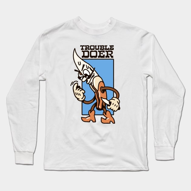 Trouble Doer Long Sleeve T-Shirt by Dominique Arce